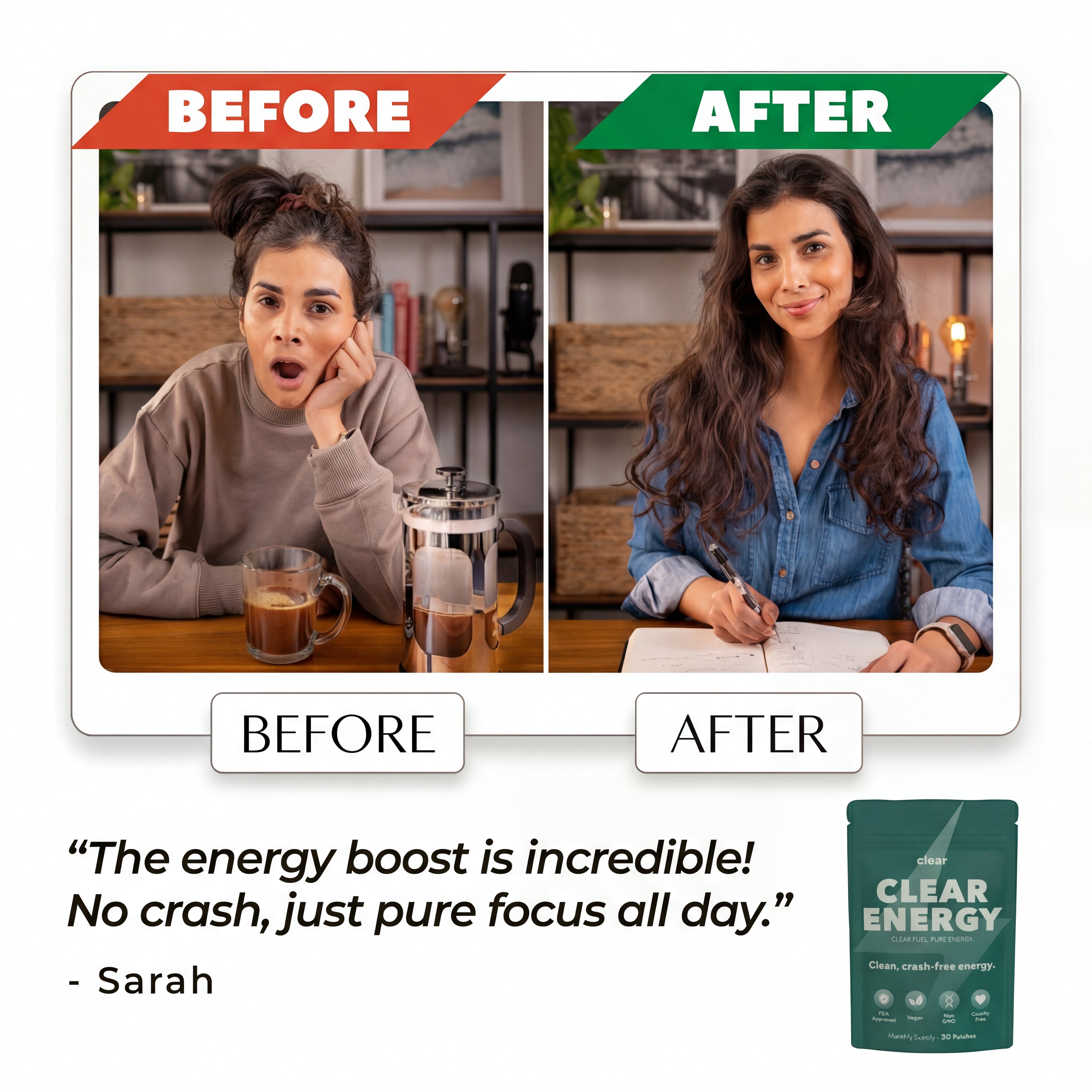 4 packs Clear Energy